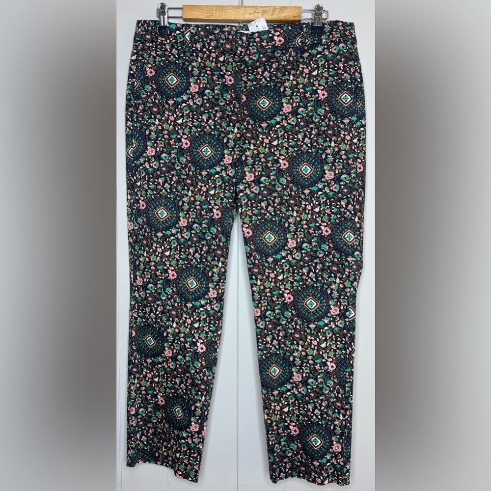 NWT J. Crew Modern Chino Stretch Floral Ankle Pants Womens Size 10